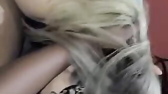 Hot masked wife eating every inch of his BBC