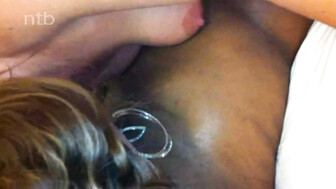 Cuckold white wife shows her passion and lust for big black cock