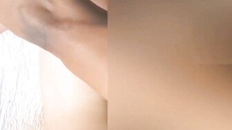 Beautiful girl with tattoo and muscular black bull