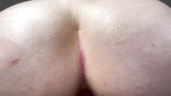 Pale skinned white babe gets that thick bbc bareback from behind