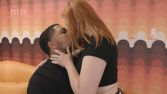 Hot redhead with booty and big tits lobes big black cock