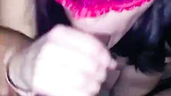 Masked slut cheating on her bf, she loves swallowing my black dick