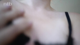 Cuckold white wife compares hubby's cock and her huge bbc dildo