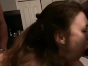 Hung black bulls took turns on white wife and gave her pussy a creampie