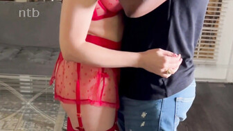 Cuckold white wife in red stockings becomes true bbc addict