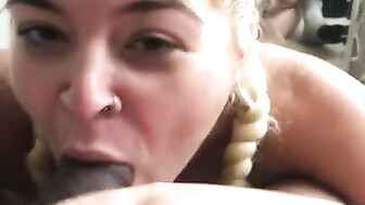 Blonde PAWG Sucks BBC Until is Busts