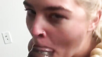 Blonde PAWG Sucks BBC Until is Busts