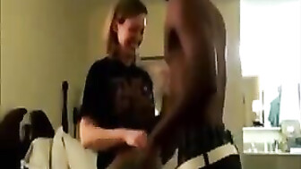 Wife Fucking and Sucking Her BBC and Gets a Creampie