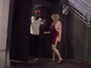 Blonde Women Fucking a Black Man in Public Places