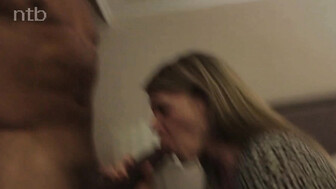 Blond cuckold white milf gets impregnated by that thick black cock