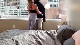 Cuckold blond fucks that bbc and shows creampie in her bald pussy