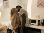 Hot Blonde Hotwife Meets Her BBC in a Hotel Room and Gets a Creampie