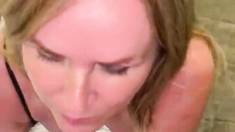 Blonde Hotwife Gets Fucked and a Creampie from Her Bull and Then Hubby takes a turn