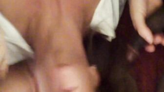 Husband Films and Helps Wife Getting Fucked by Two Black Men