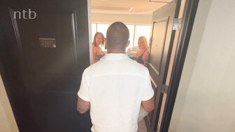 Two sexy white milfs share bbc and that creamy jizz from his balls