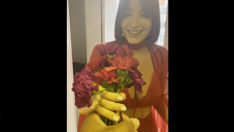 Flowers as a gift for a beautiful brunette who loves BBC