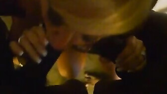 Sexy Hot Blonde Wife Fucking and Sucking Two Black Men