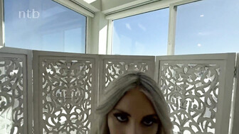 Busty blond takes that bbc bareback in her tight asshole