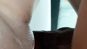 Pretty blonde sucks and rides a black dick