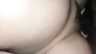 Chubby cuckold white wife gets that bbc bareback in that hairy pussy