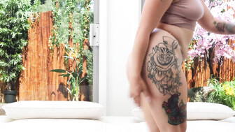 Sexy blond teen gets messy facial from her endowed black lover