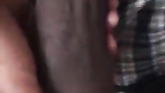 Big black cock handjob