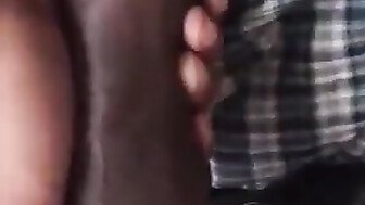 Big black cock handjob