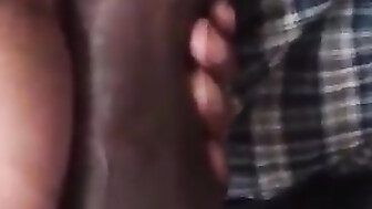 Big black cock handjob