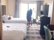 Gorgeous blonde wife meets black bull in hotel