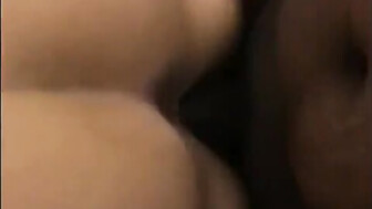 Hubby films wife with black bull.