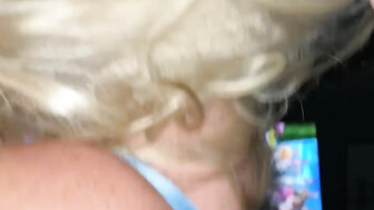 Blonde wife sucking me dry