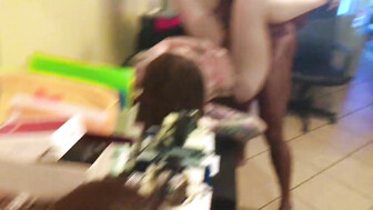 Sexy Hotwife  in Red Servicing BBC