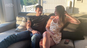 Freshly married cuckold blond cums hard while fucking that bbc