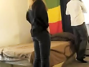 Hot wife fucks black dick and hubby watches