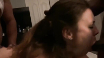 Hung black bulls took turns on white wife and gave her a creampie