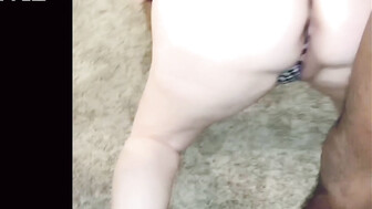 Phatass wife fucks BBC with cum in mouth