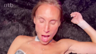 White milf in body art costume fucks biggest bwc around
