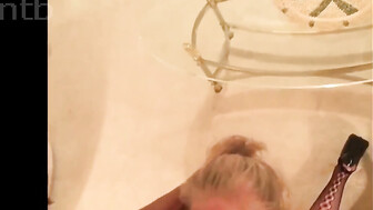 Blonde MILF does her husband and his friend