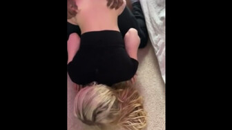 Black cock helps PAWG stretch before work