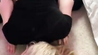 Black cock helps PAWG stretch before work