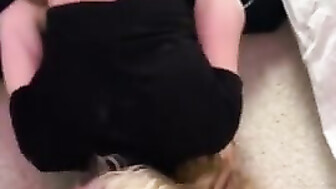 Black cock helps PAWG stretch before work