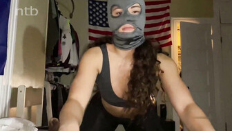 Sexy white teen gives messy and creamy blowjob to her black lover