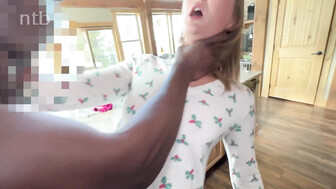 Skinny cuckold blond wakes up with her bbc and creamy shot of cum