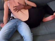 Black lover fucks hottie using hubby premature cum like lube