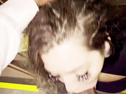 Hot Latina eats big black dick