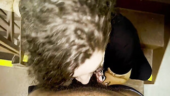 Hot Latina eats big black dick