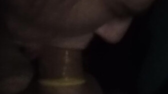 Sucking husbands dick.