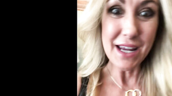 Cuckold blond white milf gets load of warm black jizz in her mouth