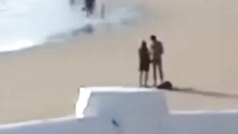 Rough Cuckolded by stranger in public