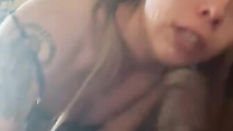 Latina gives big black cock deepthroat